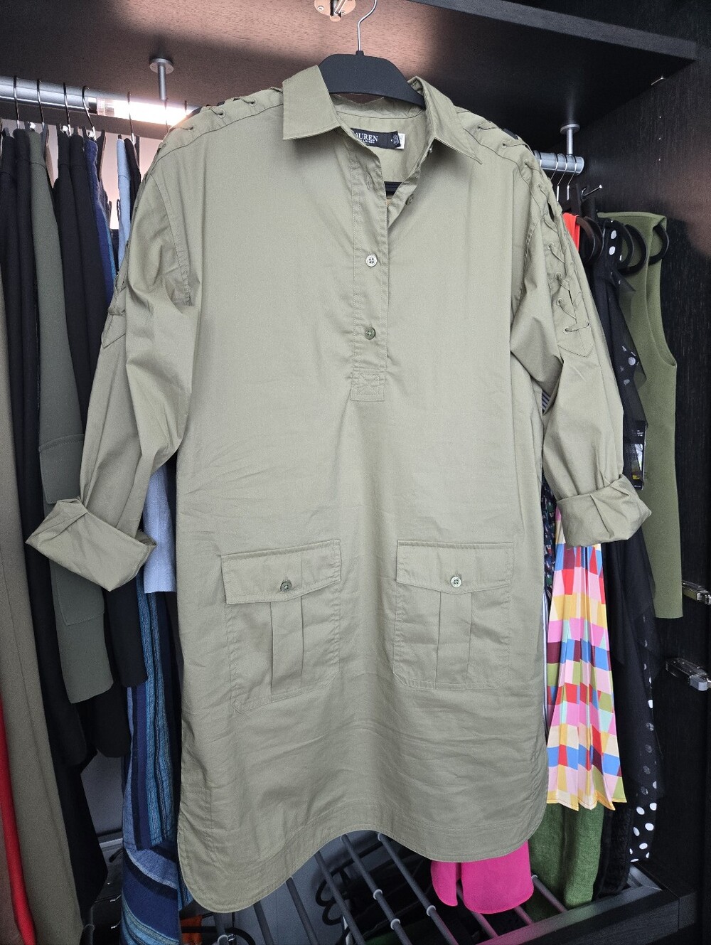 Lauren Ralph Lauren Olive Utility Dress